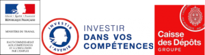 Logos investir dans vos compétences et caisses des dépôts