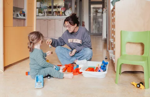 Atelier motricité dans une crèche