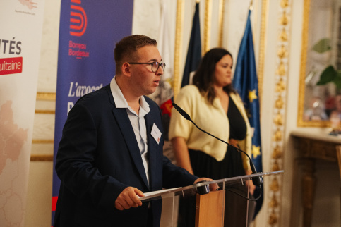 Lucas à la conférence des droits de l'enfant 2025